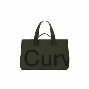 Sean Brown two tone Deep olive/black Elegant Olive Green Tote Bag